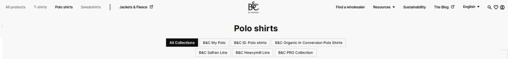 B&C polo t-shirt