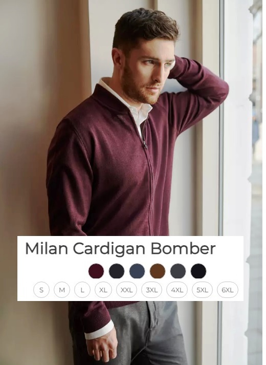 Dess.: 1995350107(89461) Milan Cardigan Bomber MEN| REGULAR FIT Milan er tidløst design i specialudviklet merceriseret merinould. Denne premium kvalitet har en luksuriøs følelse, et klassisk design og høj komfort. Cardigan med lynlås og ribkant forneden og ved ærmer. 250 gram/m2. 100 % Merceriset Merinould. Vejledende pris, kr. 799,20. Vor normalpris, kr. 719,28 - større mængder og brandede løsninger efter tilbud.
